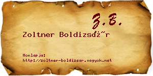 Zoltner Boldizsár névjegykártya